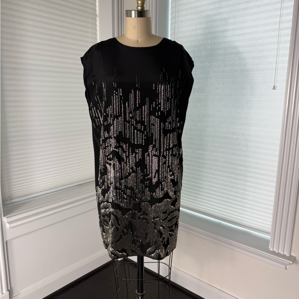 All Saints Black Dress with Silver Accents